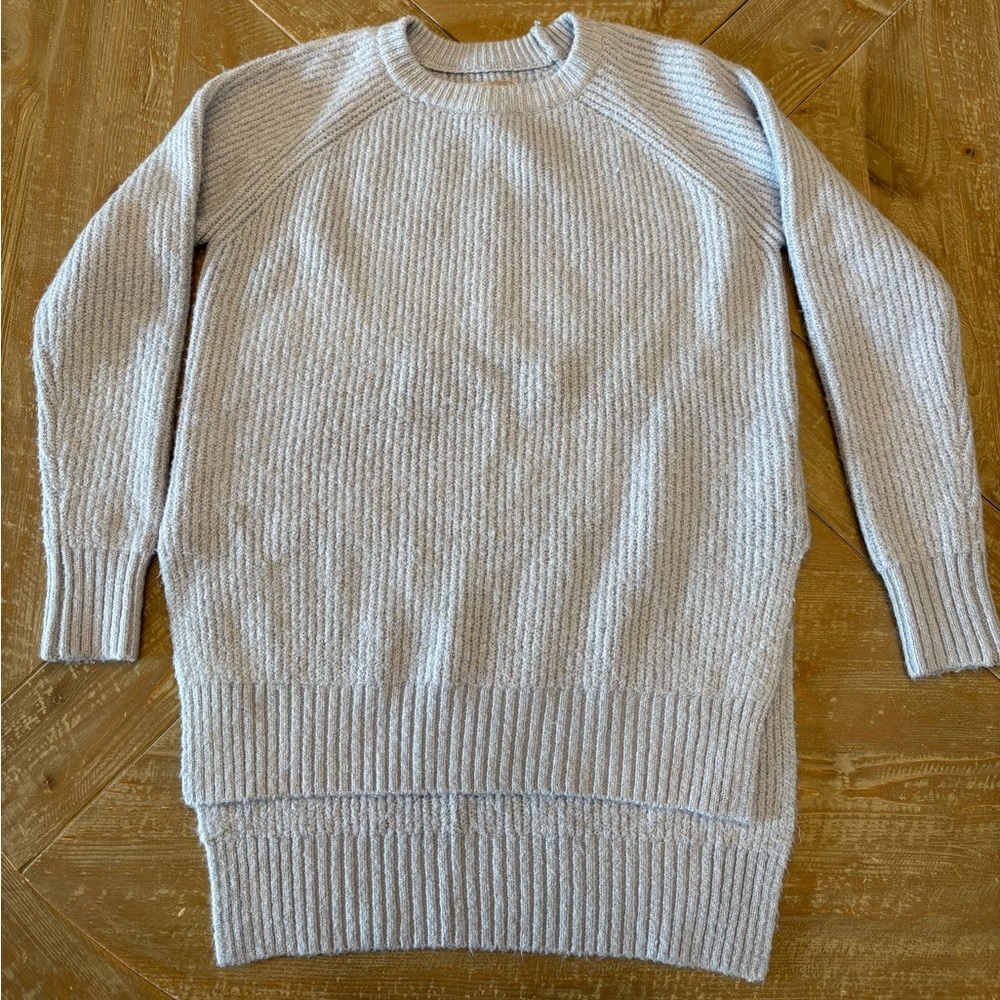 Cozy Knit Sweater - Mauve Gray colour